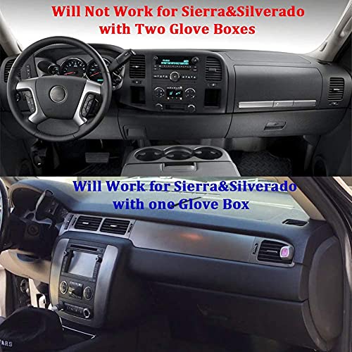 HanLanKa Dashboard Cover Dash Mat Fit for 2007-2014 Chevy Chevrolet Tahoe Suburban,2007-13 Chevy Avalanche Silverado 1500 2500 3500 LTZ /2007-13 GMC Sierra SLT Denali,2007-14 GMC Yukon XL (Beige) - Image 2