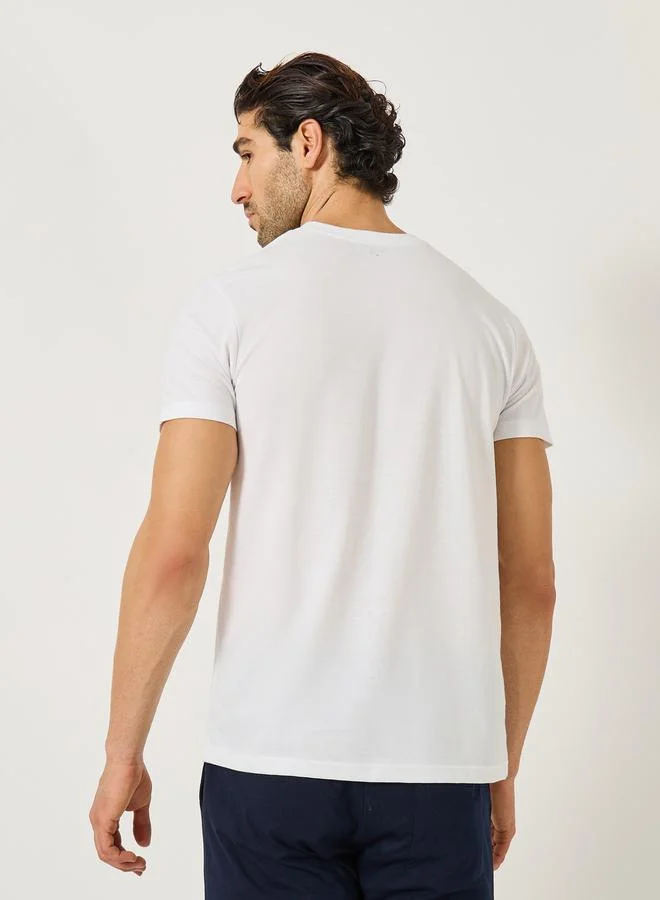 Styli Slogan Print Regular Fit T-Shirt