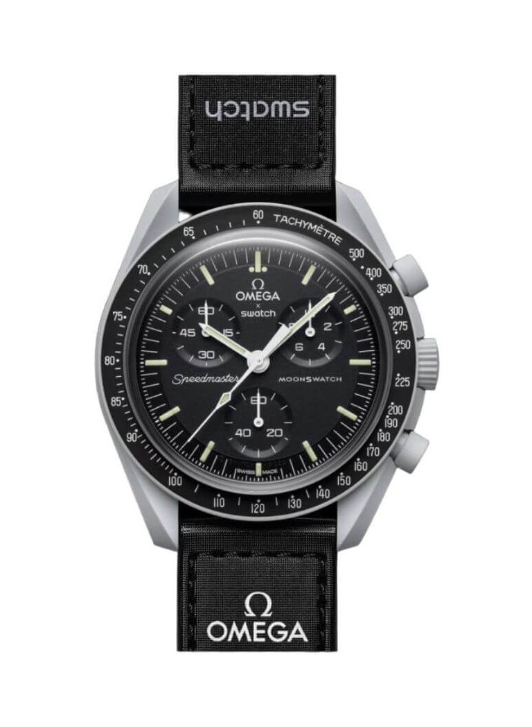 Omega x Swatch Moon Swatch Mission to The Moon Speedmaster Black - New, SO33M100