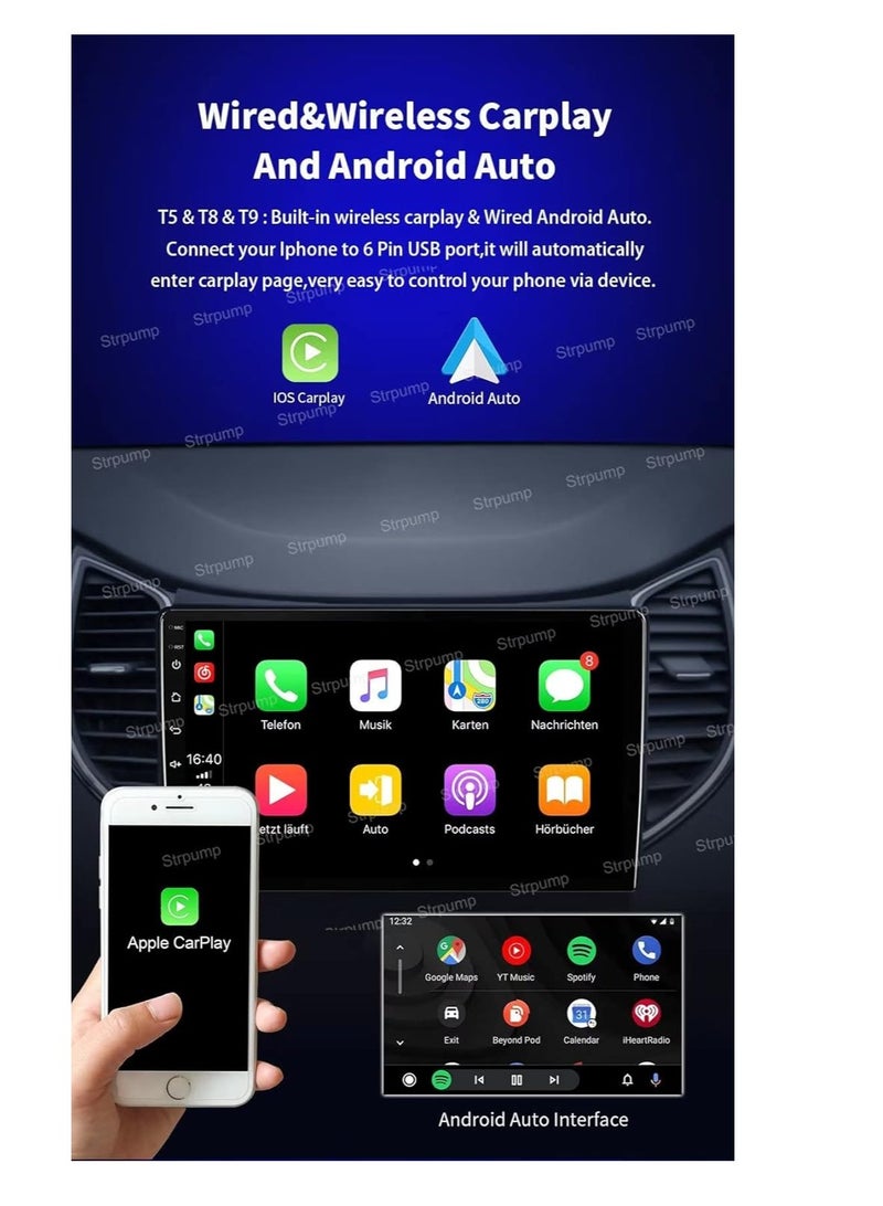 9'' 4+64GB Android 10 in Dash Car Stereo Radio Fit for Toyota Fortuner/HILUX Revo/Vigo 2005 06 07 08 09 10 11 GPS Navigation Head Unit Carplay Android Auto DSP 4G WiFi Bluetooth Black - Image 4