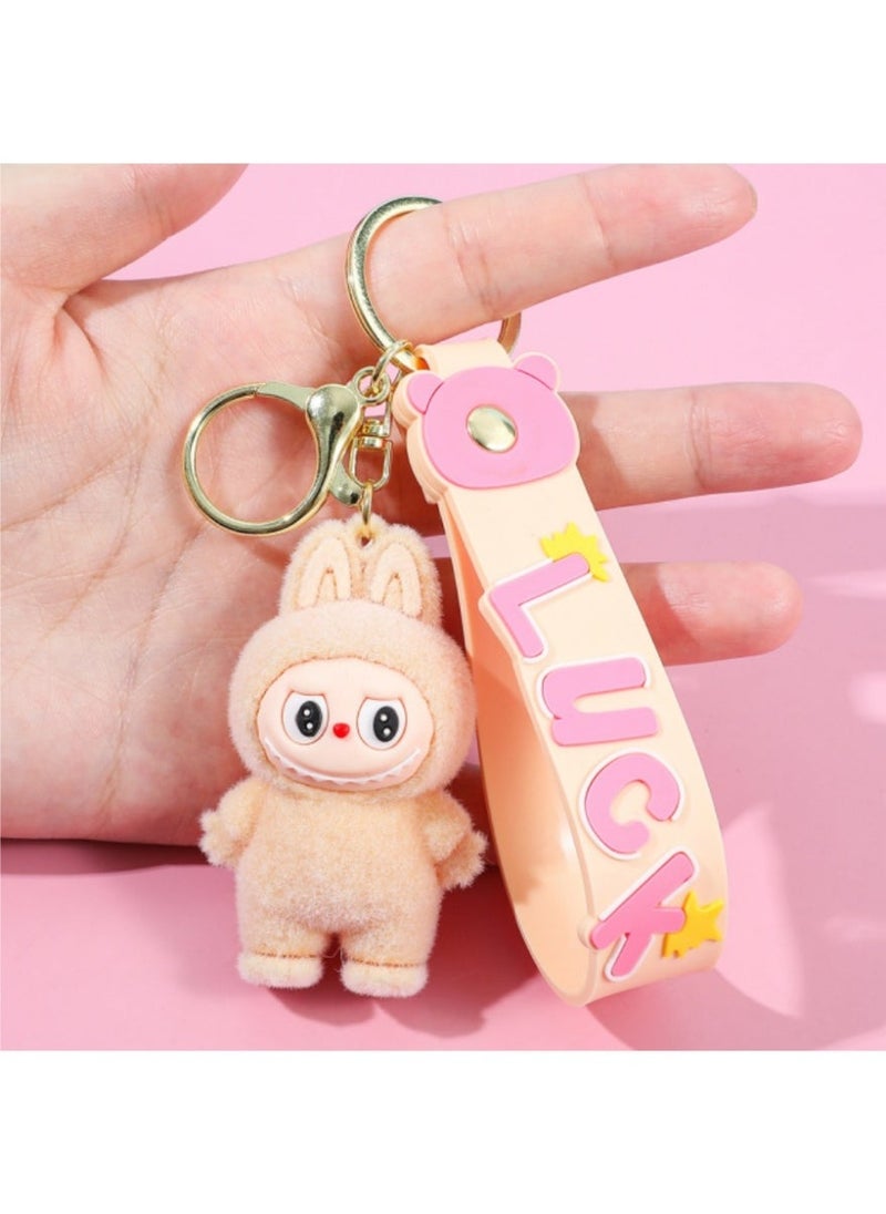 LABUBU Labubu Keychain for Women and Girls â Cute Mini Cartoon Monster Pendant, Creative Animal Keyring for Car Keys, Bags, Backpacks â Fun Gift for Friends, Kids, and Collectors  - Image 1