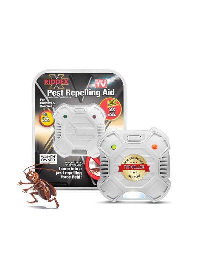 Riddex X Plus Insect Repellent - Plug in, Mouse Deterrent - Pest Reject for Defense Against Rats, Mice, Roaches, Bugs and Insects - Control Pests with No Toxins - Image 1