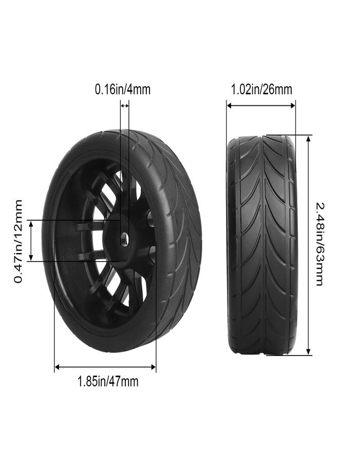إطارات وعجلات GoHobby RC للطرق الوعرة، مُلصقة مسبقًا، لسيارات Traxxas Latrax Teton بمقياس 1/18، وسيارات 4-Tec 2.0 و3.0 بمقياس 1/10، وسيارات Tamiya TT02 وTT01، مجموعة من 4 قطع - Image 3