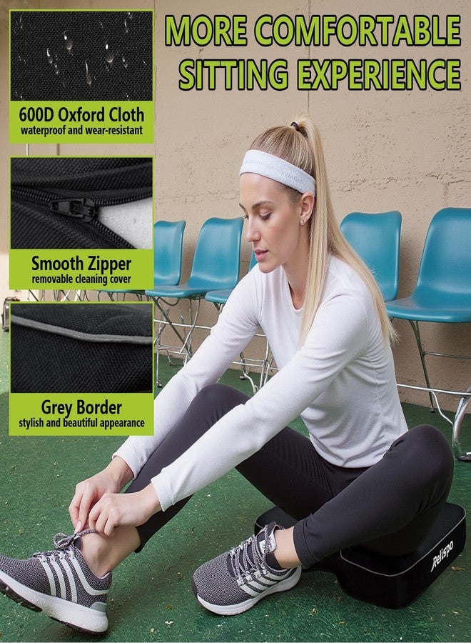 Relispo Stadium Seats for Bleachers with Integral Cutting Memory Foam, Stadium Seat Cushion Waterproof Extra Thick Bleacher Cushion, Portable Stadium Cushions for Indoor Outdoor Events (2 Packs) - Image 4