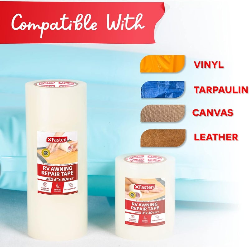 XFasten RV Awning Repair Tape - 3" x 30 Feet - Image 5