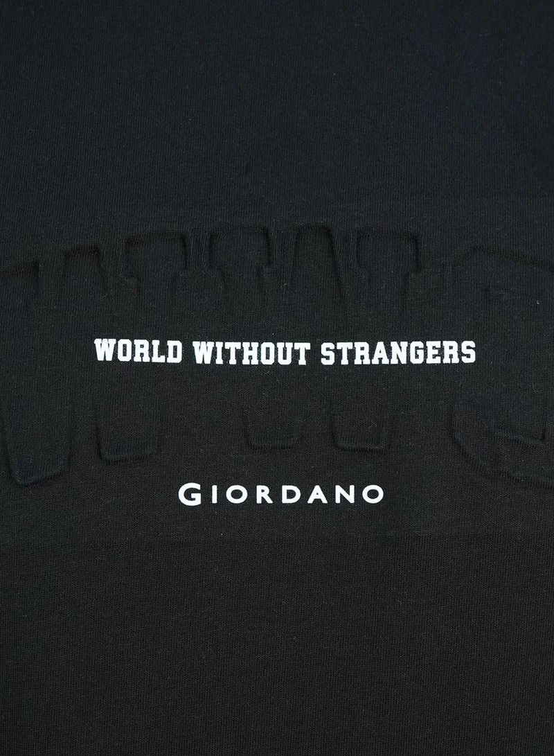 GIORDANO  Men's Slim Fit Cotton Jersey Crew Neck Print Tee | WWS Graphic for Men | Best Price UAE