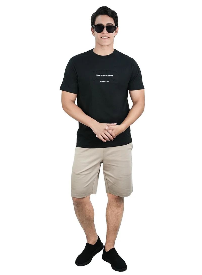 GIORDANO  Men's Slim Fit Cotton Jersey Crew Neck Print Tee | WWS Graphic for Men | Best Price UAE