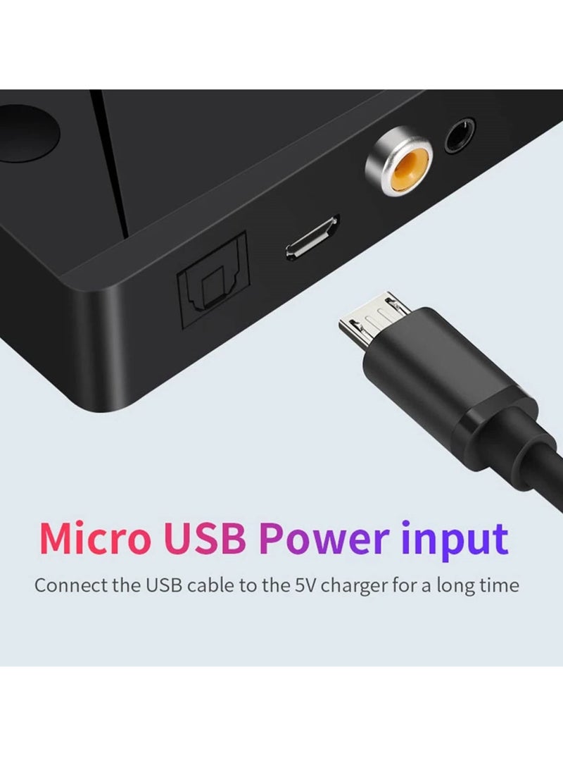 SYOSI - Bluetooth 5.0 Transmitter for TV, aptX Low Latency Audio Adapter with Optical Input, Coaxial Input, AUX Input, Plug and Play, HD Sound Quality, USB Powered - Image 1