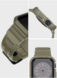 Spigen Rugged Armor Pro Apple Watch Band with Case for Series 9 / 8 /7 (45mm) and Series 6/SE2/SE/5/4 (44mm) - Vintage Khaki  - Image 3