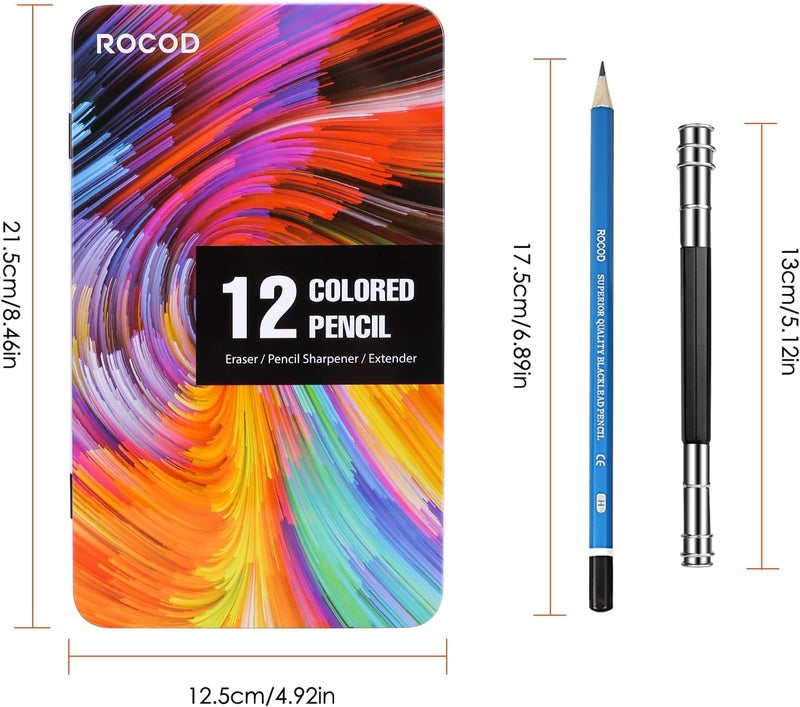 ROCOD Profession Sketch Pencils & Colored Pencils for Adults Drawing Pencils Set - Image 2