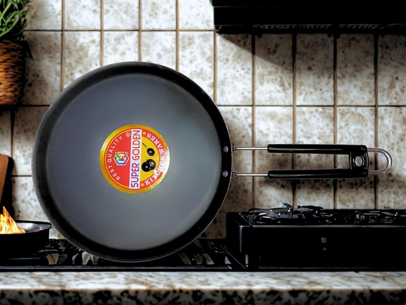 BARTN Pure Iron Heavy Induction Tawa for Roti/Chapati with Steel Handle | Premium Flat Bottom Induction Loha Tava with Health Benefits | Non-Toxic, No Chemical Layers| 11 Inch, 1.3 KG | Induction Base - Image 3