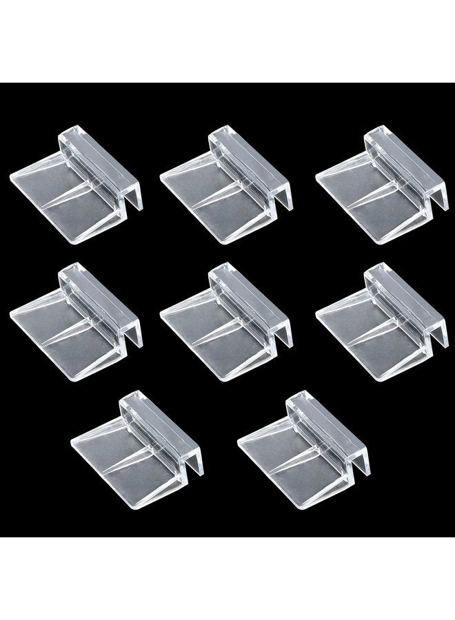 Acrylic Aquarium Cover Clip,Clear Fish Tank Glass Cover Clip Support Holder,Universal Lid Clips for Rimless Aquariums (6mm) 8 PCS - Image 1