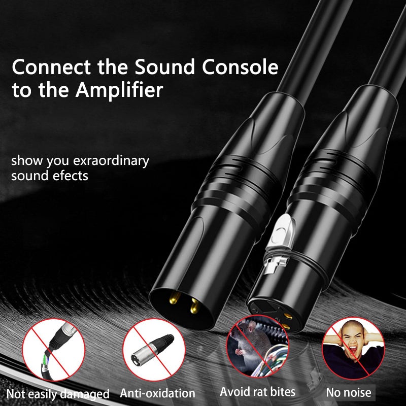 BGBGKK XLR Cables 25ft 6 Pack, Professional XLR Microphone Cable Male to Female, Gold-Plated 3-pin X LR Speaker Cables Balanced Mic Cord, Multicolor - Image 5