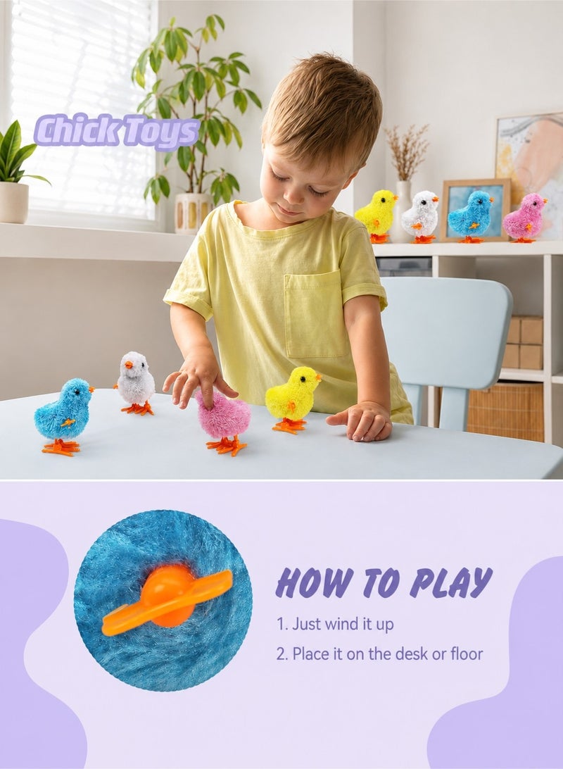 Kibe Jumping Chick 2-Pack Wind Up Toys Novelty Chicken Hopping Windup Toy for Kids Toddlers Party Favors Goody Bag Fillers Gifts(2 random colors) - Image 5