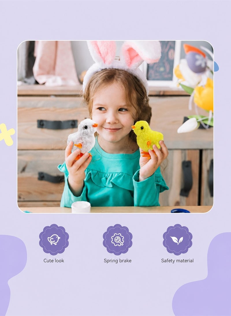 Kibe Jumping Chick 2-Pack Wind Up Toys Novelty Chicken Hopping Windup Toy for Kids Toddlers Party Favors Goody Bag Fillers Gifts(2 random colors) - Image 4