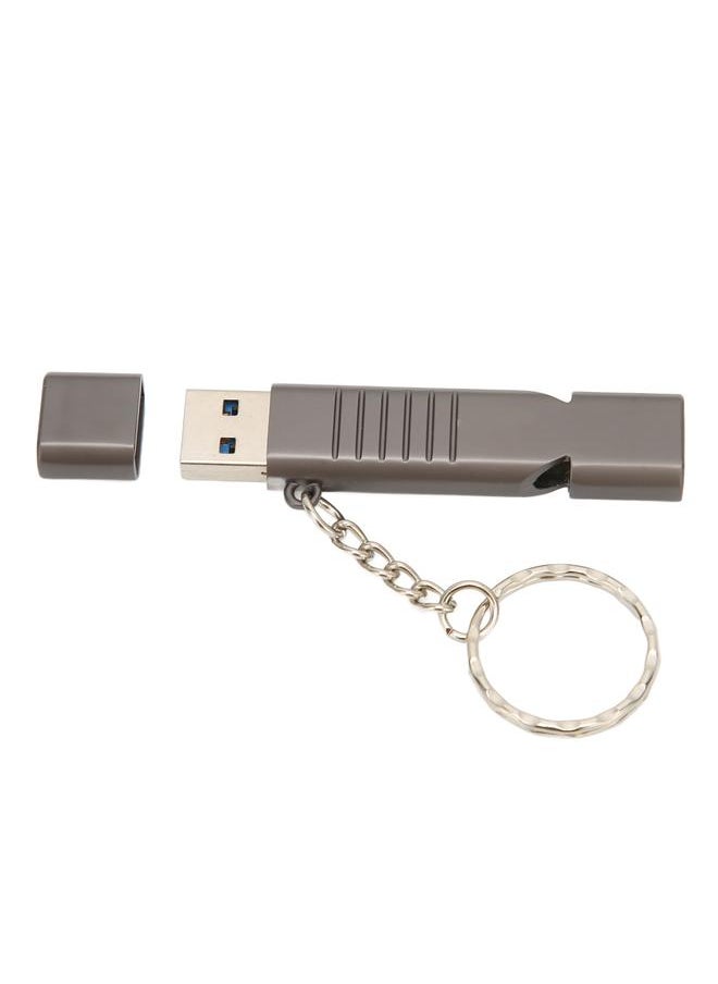 Thoraya Whistle USB flash drive sos outdoor waterproof whistle USB flash drive USB flash memory stick high speed flash drive flash drive thumb drive zinc alloy with keychain 128GB  - Image 1