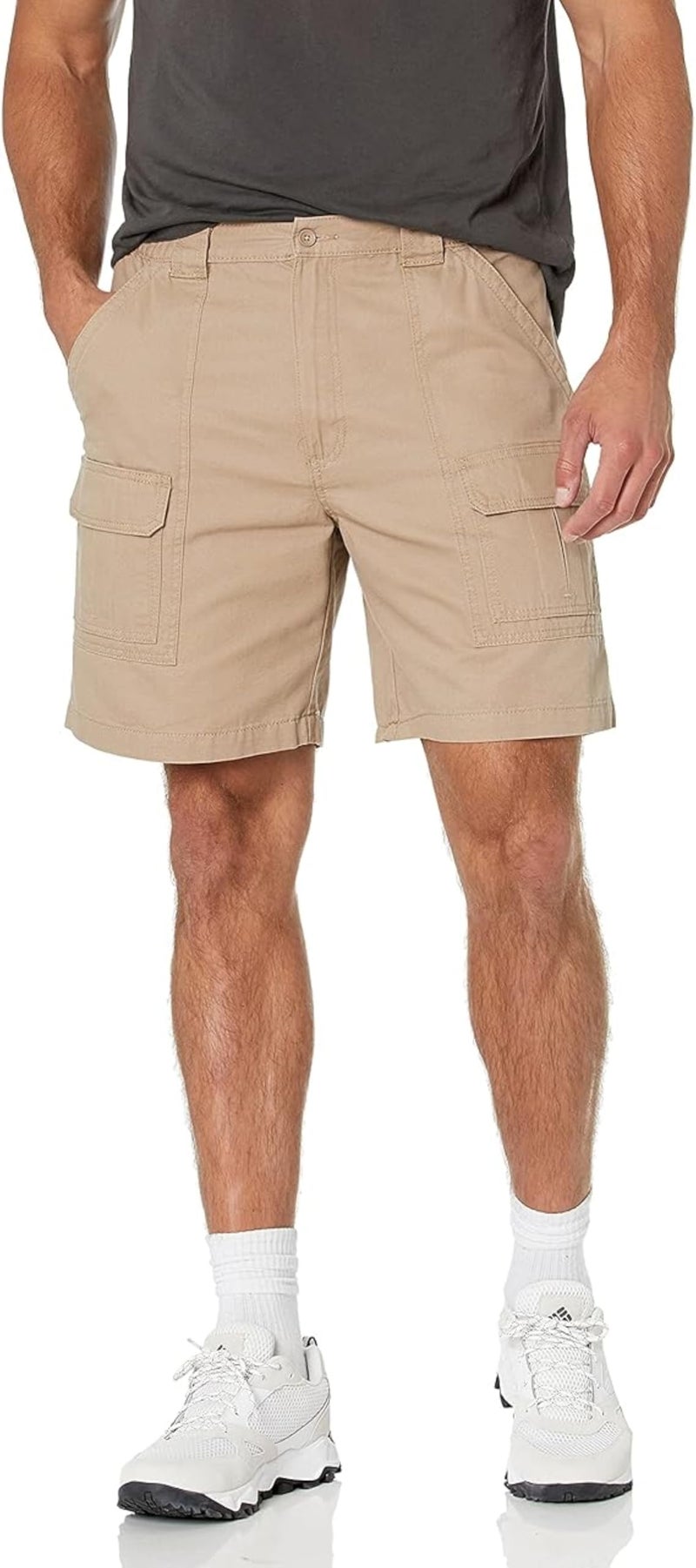 Savane Men's Regular 8” Hiking Cotton Cargo Shorts with Tech Pocket (Available in Big and Tall), Khaki, 36 - Image 4