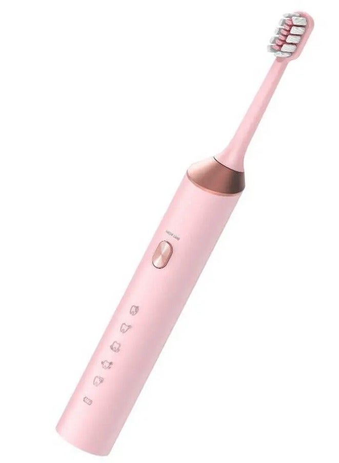 جرين ليون فرشاة أسنان كهربائية من جرين لايون، 5 أوضاع، تقنية سونيك، كابل شحن، 4 رؤوس للفرشاة، توقيت ذكي - وردي - Image 1