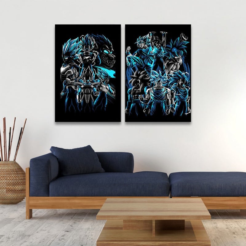 Marktna Two-piece canvas print with anime design - Image 1