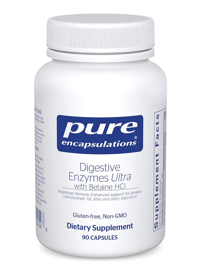 Pure Encapsulations Digestive Enzymes Ultra With Betaine Hcl 90 Capsules  - Image 1