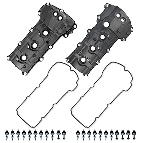 MITZONE Valve Covers Compatible with Ford Edge F-150 Flex Mustang Taurus Transit Lincoln Continental MKS MKT MKZ Mark LT 3.5L 3.7L Non-Turbocharged (Right+Left) - Image 1