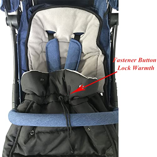 RUIXIA Winter Warm Thick Fleece Baby Stroller Sleeping Bag Detachable Universal Waterproof Toddlers Zipper Closure Windshield Footmuff Newborn Infants Swaddle Blanket Pram Wrap Grey BUNBAG10 - Image 3