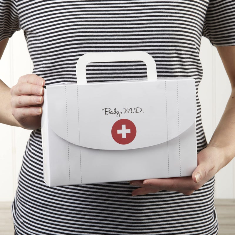 Baby Aspen Newborn Doctor Costume Gift Set for Boys â€“ Baby Shower Gifts & Newborn Clothes Outfit â€“ Infant Onesie, Scrubs & Baby MD Doctor Coat â€“ 0-3 Month Sleepers Layette for Halloween or Hospital Outfit - Image 4