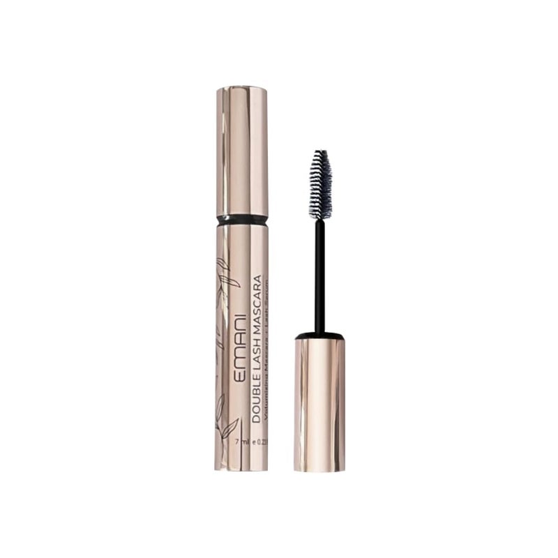Emani Double Lash Mascara, Black, 3X Volume, Length & Lift, Hypoallergenic for Sensitive Eyes, Vegan & Cruelty-Free, Granite - Image 1