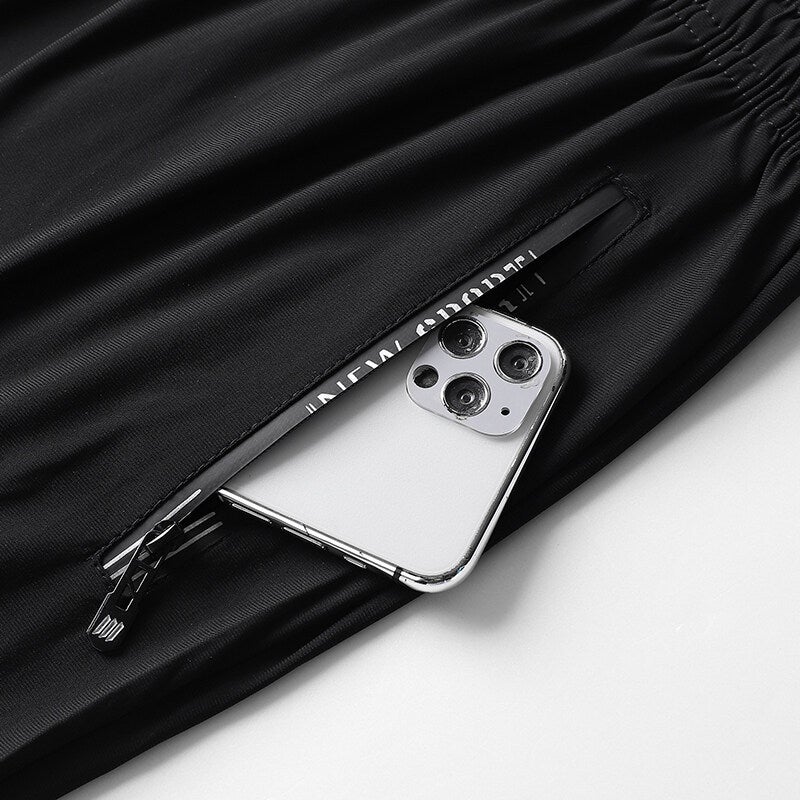 (Ice Silk Pants) Men's Summer Ice Silk Pants Trousers Air Conditioning Pants Casual Pants Sports Pants All-match Fashion Men's and Women's - Image 5