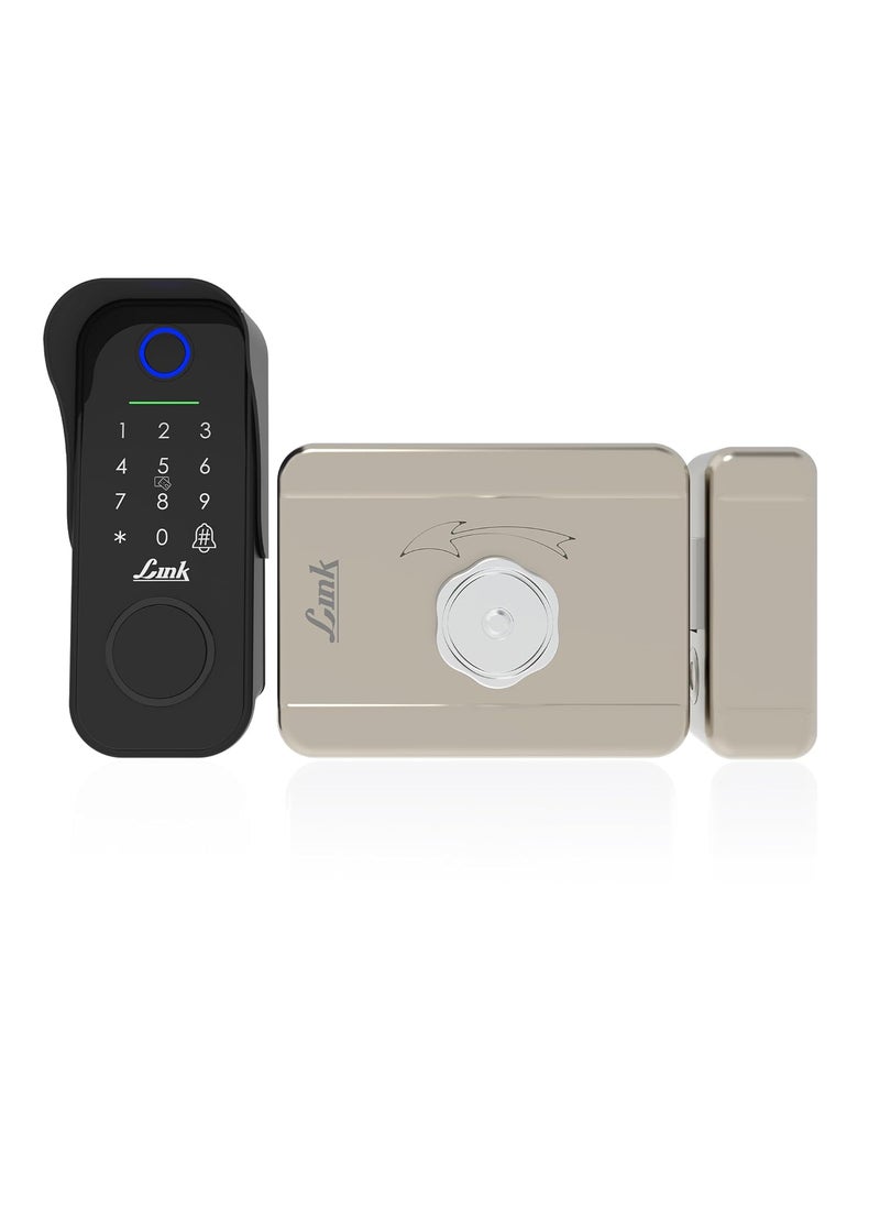 Link - Link Smart Flexi Digital Biometric Rim Lock for Main Door WiFi Mobile App Black AntiScratch Fingerprint Access Remote Unlocking Free Installation and 4 Year Domestic Warranty - Image 1