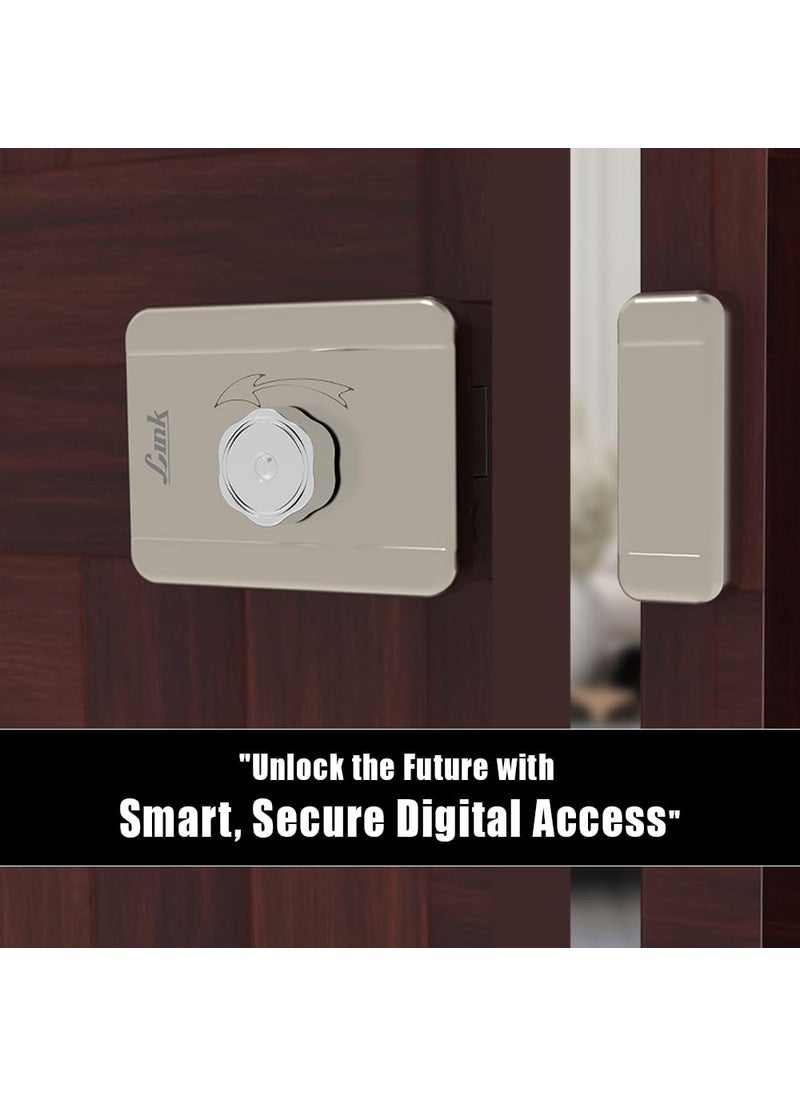 Link - Link Smart Flexi Digital Biometric Rim Lock for Main Door WiFi Mobile App Black AntiScratch Fingerprint Access Remote Unlocking Free Installation and 4 Year Domestic Warranty - Image 1