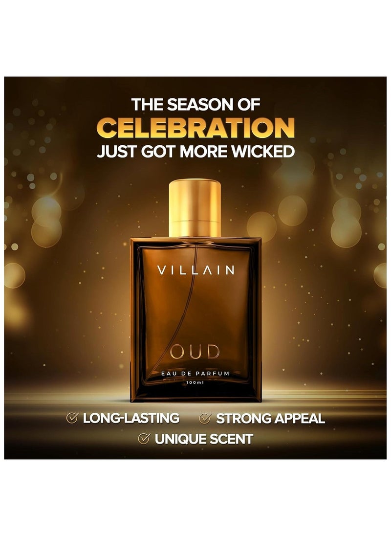 VILLAIN Oud EDP, Long Lasting Perfume for Men, 100ml - Image 4