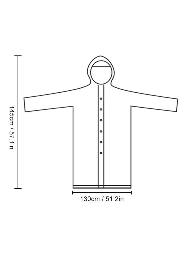 معطف واقٍ من المطر إيفا بغطاء للرأس أبيض - Image 2