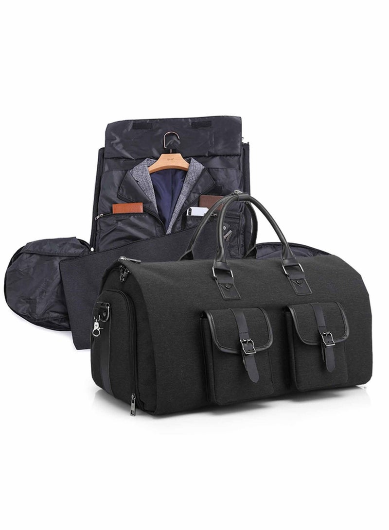 None/Brand Travel Duffle Bag Foldable Travel Duffel Bag with Shoes Compartment Overnight Bag for Men Women Baby Tear Resistant - Image 2
