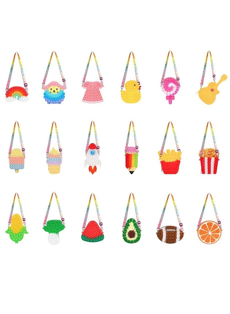 إستيل حقيبة كتف بطة صفراء من بوب فيدجيت تويز ، ألعاب بوب فيدجيت إيت بورس بوبر دفع فقاعات فيدجيت ، ألعاب تخفيف التوتر للأطفال ، اللوازم المدرسية ، حقيبة الظهر للبنات - Image 4