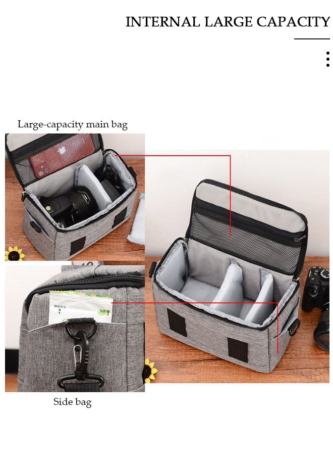 DUNISO Camera Bag Padded Camera Shoulder Bag for Photographers, Waterproof Camera Bags & Cases for SLR DSLR, Lenses, Accessories - Image 4