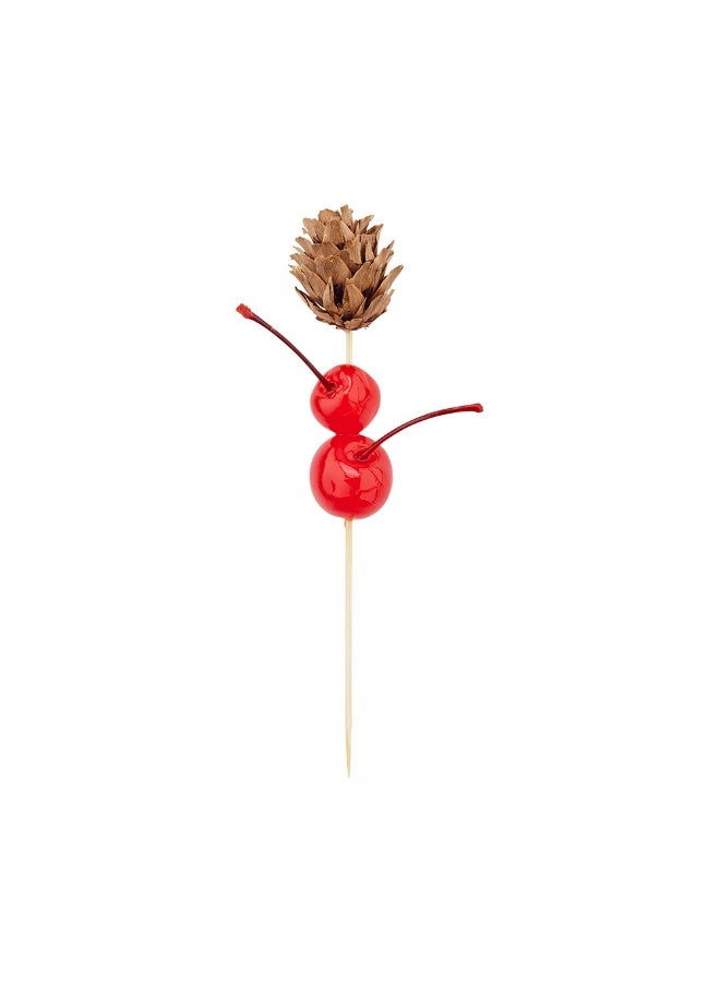 Restaurantware 6 x 0.7 x 0.7 Inch Party Toothpicks, 500 Disposable Cocktail Skewers - Mini Pine Cone Decoration, Sharp Tips, Bamboo Decorative Cocktail Picks, Durable, For Garnishes Or Appetizers  - Image 2