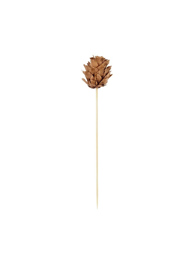 Restaurantware 6 x 0.7 x 0.7 Inch Party Toothpicks, 500 Disposable Cocktail Skewers - Mini Pine Cone Decoration, Sharp Tips, Bamboo Decorative Cocktail Picks, Durable, For Garnishes Or Appetizers  - Image 1