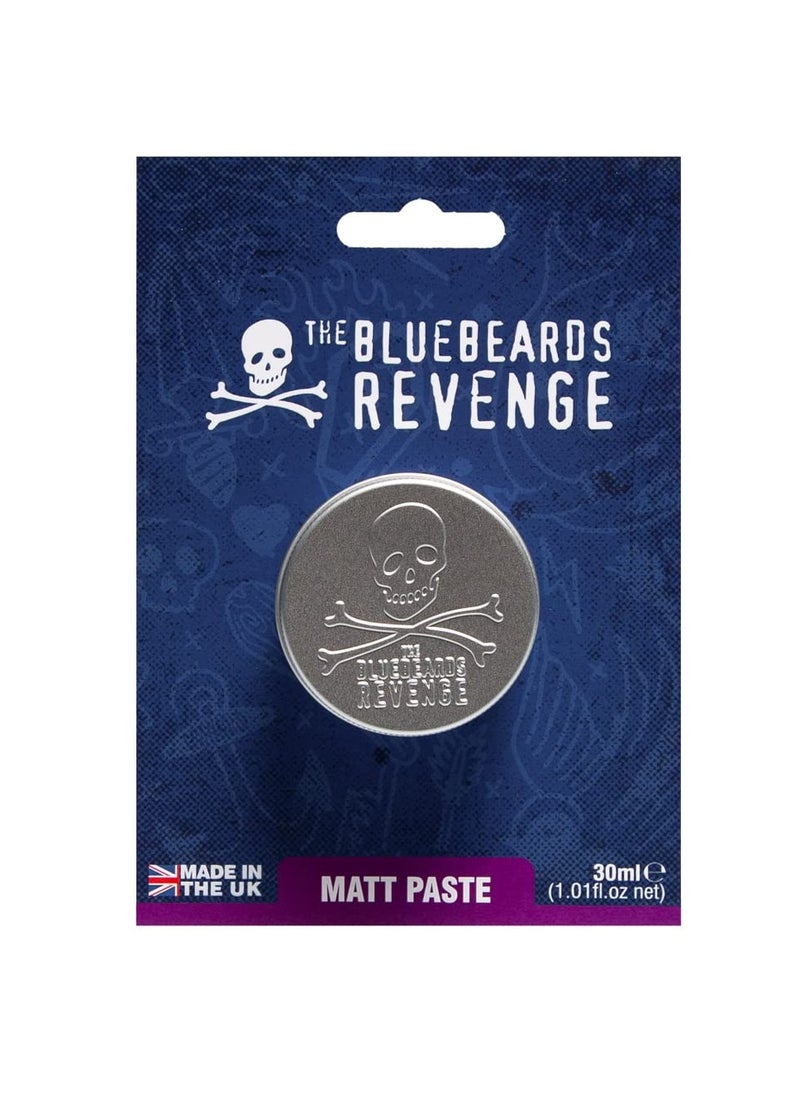 The Bluebeards Revenge Matt Paste For Men All in One Hair Styling Paste with a Reworkable Medium Hold and a Matt Finish 30ml  - Image 1