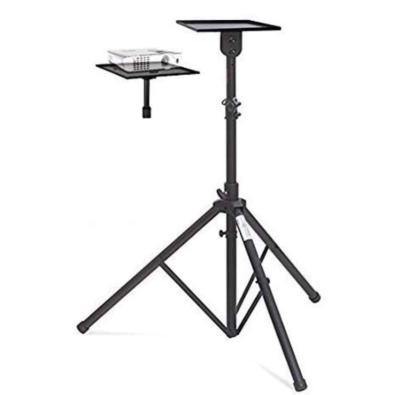 Vilro Projector Floor Stand Min 4 ft - Max 6 ft Adjustable from The Ground with Holding Tray & Two Grip Belt- Design-8 - Image 1