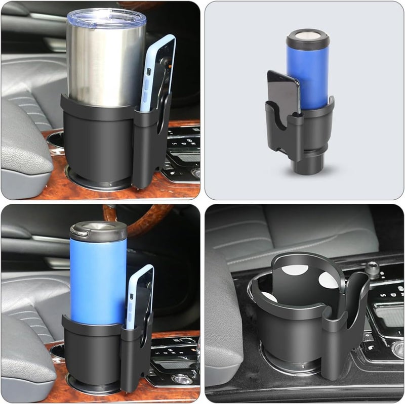 Rotating Car Cup Holder with Phone Box, Multifunctional 2-in-1 Car Beverage Rack and Storage Organizer for Travel and Daily Use - Image 3