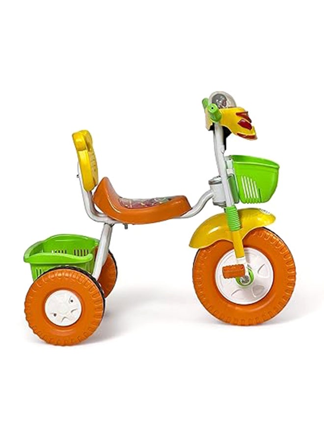AL BADER Kids Balance Bike Kids Tricycles for 2-5 Years, Three Wheel Tricycle For Toddlers with One Seat, 3 Wheel Baby Bicycle With Basket, Toddlers Trike With Music and Lights, Orange "  - Image 3