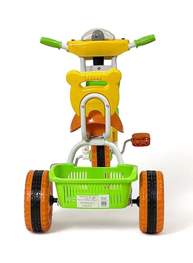 AL BADER Kids Balance Bike Kids Tricycles for 2-5 Years, Three Wheel Tricycle For Toddlers with One Seat, 3 Wheel Baby Bicycle With Basket, Toddlers Trike With Music and Lights, Orange "  - Image 4