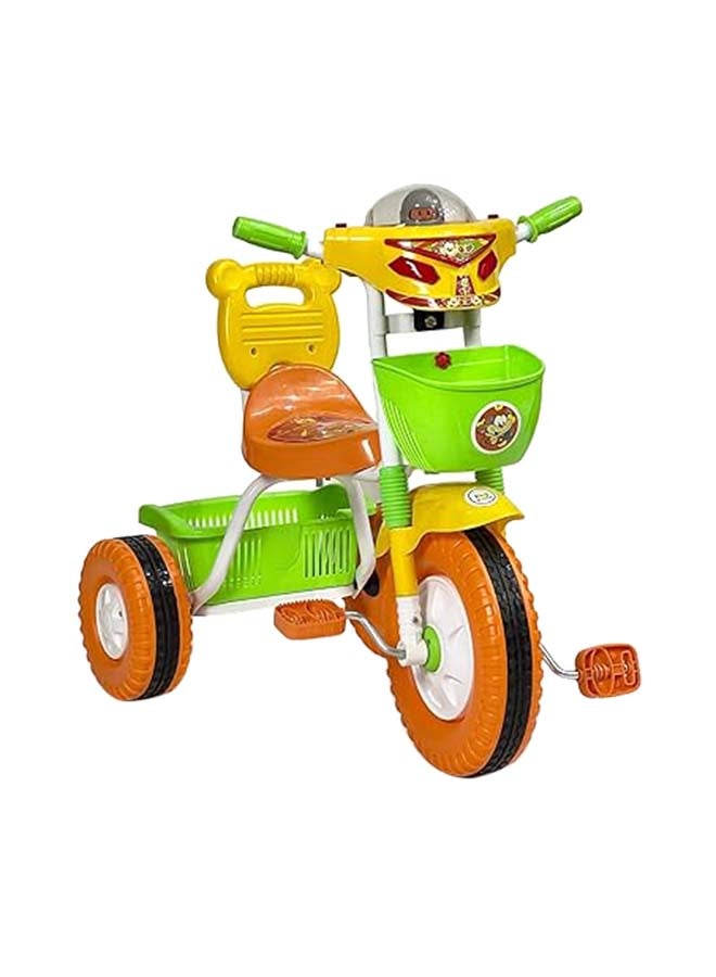 AL BADER Kids Balance Bike Kids Tricycles for 2-5 Years, Three Wheel Tricycle For Toddlers with One Seat, 3 Wheel Baby Bicycle With Basket, Toddlers Trike With Music and Lights, Orange "  - Image 1