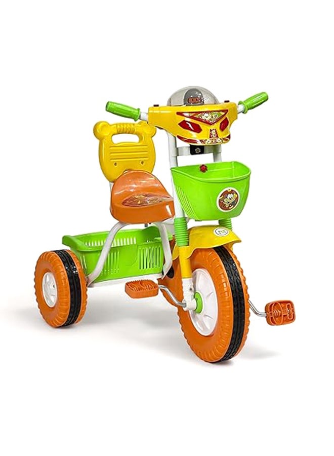 AL BADER Kids Balance Bike Kids Tricycles for 2-5 Years, Three Wheel Tricycle For Toddlers with One Seat, 3 Wheel Baby Bicycle With Basket, Toddlers Trike With Music and Lights, Orange "  - Image 5