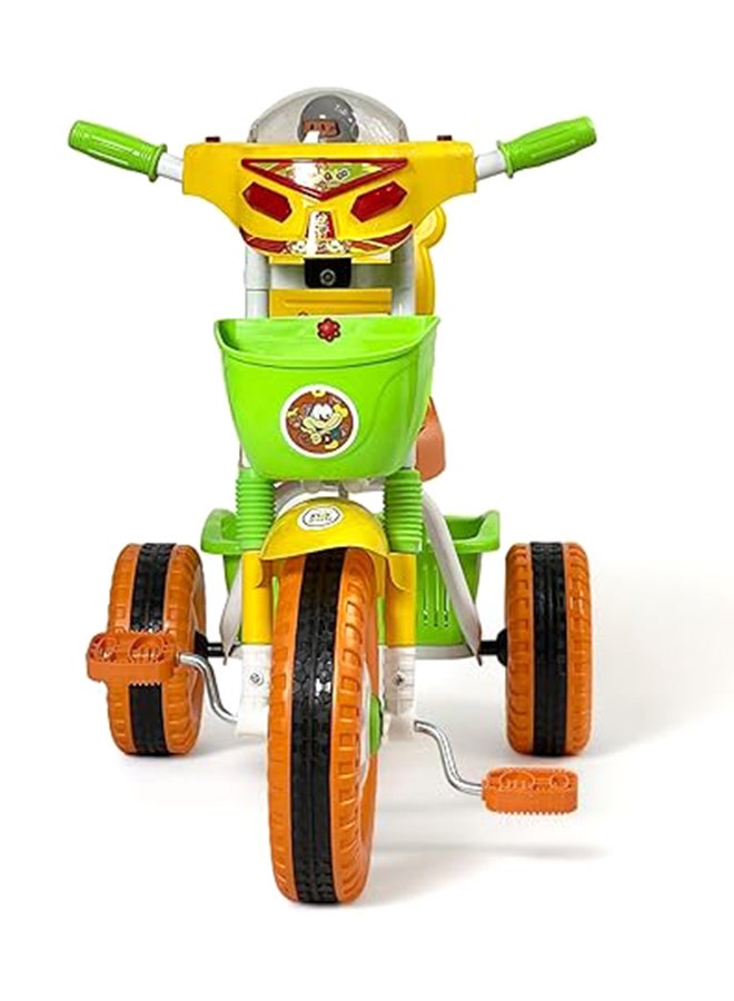 AL BADER Kids Balance Bike Kids Tricycles for 2-5 Years, Three Wheel Tricycle For Toddlers with One Seat, 3 Wheel Baby Bicycle With Basket, Toddlers Trike With Music and Lights, Orange "  - Image 2