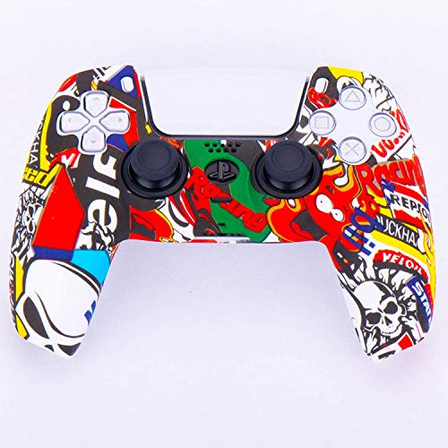 New World for PS5 Controller Silicone Cover Case, Skin Anti Slip Protective Case Sleeve for PS5 Dual-Sense Controller with Thumbgrips Free - Image 2