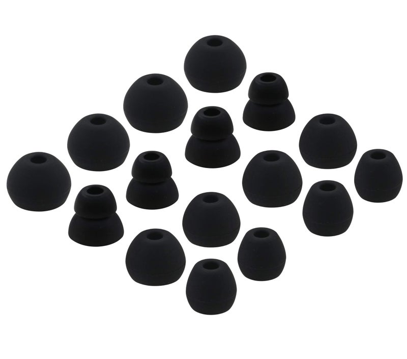 ALXCD Replacement Eartips Silicone Earbuds Buds Set Compatible with Powerbeats Pro, 8 Pairs S/M/L/D 4 Sizes Soft Silicone Earbuds Tips, Compatible with Powerbeats Pro Headphones PB Pro (Black) - Image 2