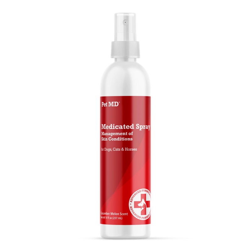 Pet MD Topical Spray for Dogs, Cats, and Horses with Essential Fatty Acids, Aloe and Vitamin E - 8 oz - Image 1