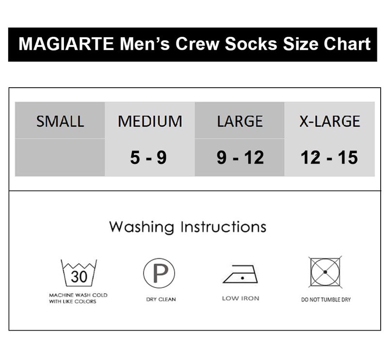 MAGIARTE Mens Dress Socks Soft Cotton Crew Socks Navy Blue Socks for Men 6-Pack (Navy Blue, L) - Image 2